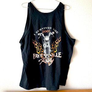 2005 Vintage Arkansas Bike Rally Flames Tank Top Men's XL